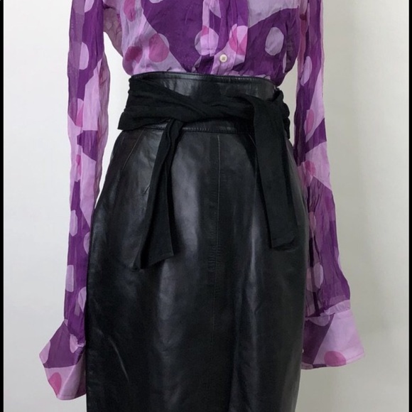 Gucci Leather Mini Skirt - Picture 2 of 9